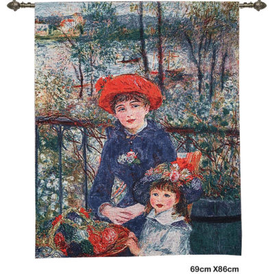 Wandkleed – Two sisters – Twee zusjes – Pierre-Auguste Renoir - 69 x 86 cm