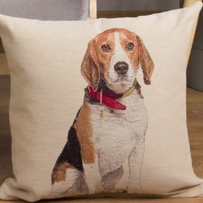 Kussenhoes - luxe gobelinstof - Mr Beagle - Hond