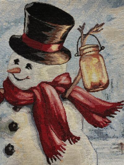 Kussenhoes - Gobelinstof - Kerst - Snowman Valentino - Sneeuwman - Sneeuwpoppen - 45 cm