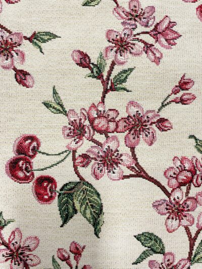 Tafelkleed - Luxe gobelinstof - Kersen - Cherry - Vierkant 100 x 100 cm