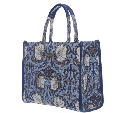 Signare - Luxe City Bag - gobelinstof - Pimpernel and Thyme - Blue - Blauw - William Morris