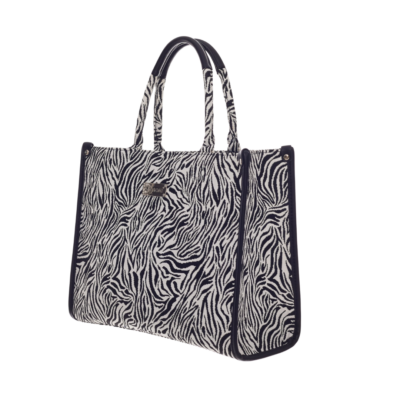 Signare - Luxe City Bag - gobelinstof - Zebra print - Dieren print