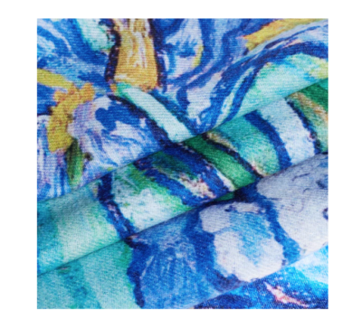 Sjaal - Pashmina - Kunst - Van Gogh -Iris - 70 x 200 cm met 10 cm franjes.